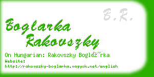 boglarka rakovszky business card